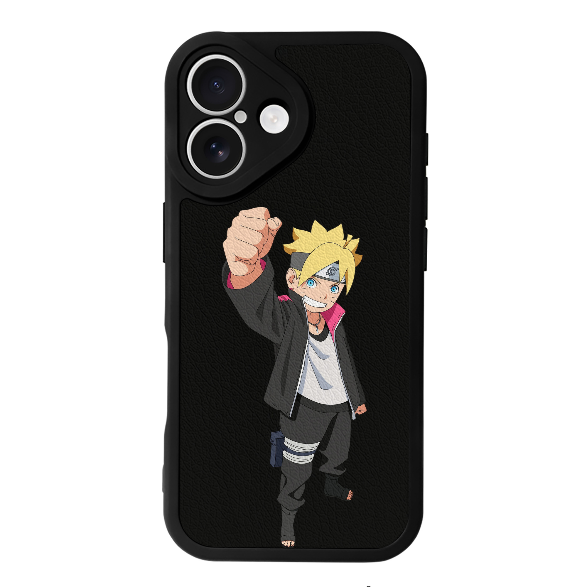 （画像用） NARUTO -ナルト- うずまき ボルト Uzumaki Boruto 【iPhone 16シリーズ対応】シリコンスマホケース（レザー調） 材質：シリコン